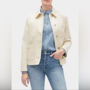 Gap Women’s Chore Jacket Cream Sz Large French Vanilla Cream